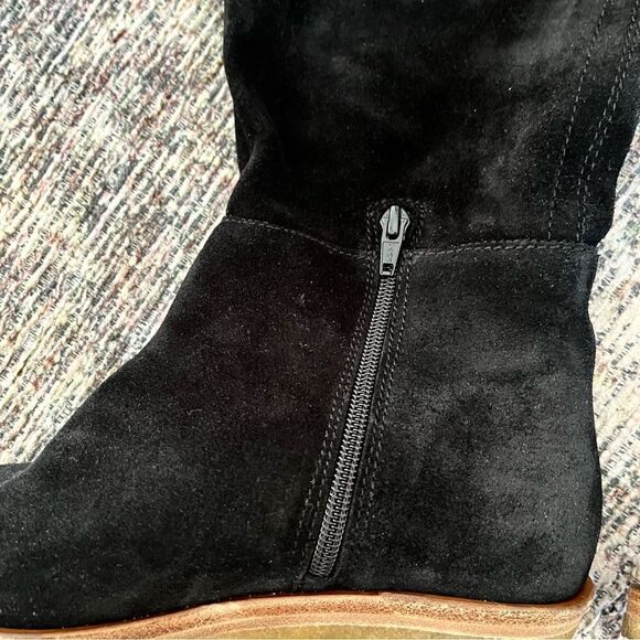 Free People Banks Suede‎ Over The Knee Boots in Black, Size 6.5 (EU 37) NWOB - Picture 4 of 12